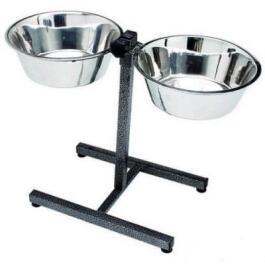 Triol Миска 9004 металлическая на подставке, 2*1,60л