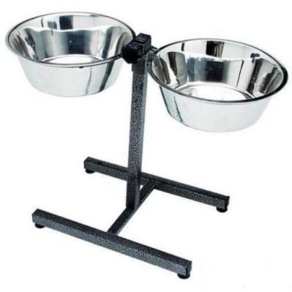 Triol Миска 9004 металлическая на подставке, 2*1,60л