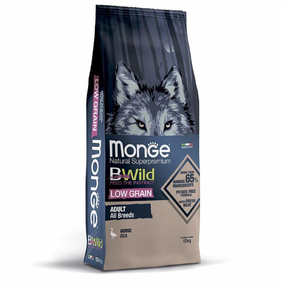 Корм в развес Monge Dog BWild Low Grain Adult Goose низкозерновой для собак всех пород с Гусем, 1кг