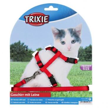 Набор TRIXIE (шлея 19-31см+поводок 1,2м/8мм) для котят нейлон