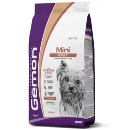 3кг Корм Gemon Dog MINI Adult SALMON / RICE для взрослых собак мелких пород с Лососем и Рисом