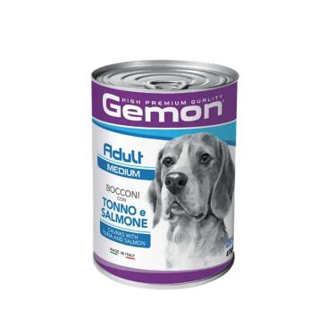 415гр Корм Gemon Dog Adult Tuna/Salmon кусочки Тунца и Лосося для собак