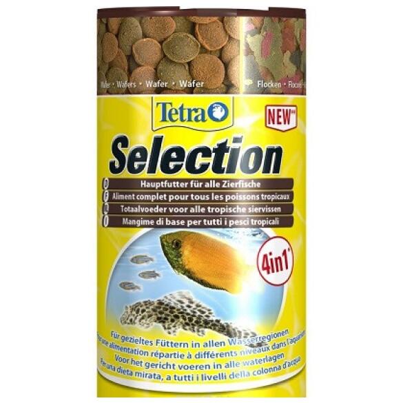 100мл Корм TETRA Selection 4in1 4 вида корма для любых тропических рыб