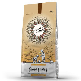 7кг Корм Craftia Natura Puppy Medium&Large для щенков средних и крупных пород из Курицы и индейки