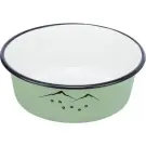 Миска "TRIXIE" для животных, 0,3л/12см, металл,с резиновой кромкой,зеленая