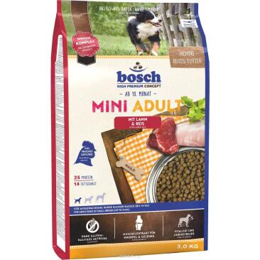 3кг Корм Bosch Adult Lamb&Rice для взрослых собак с ягненком и рисом