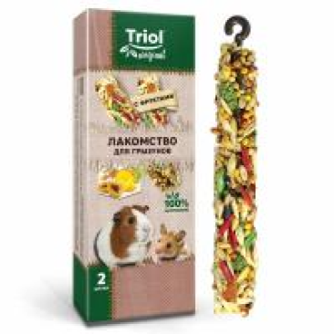 50гр Лакомство Triol Original для грызунов с фруктами, 2шт