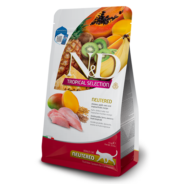Корм в развес Farmina Tropical Selection Neutered Adult Тропикал Селекшн Эдалт для стерилизованных кошек, с Ягнёнком, 1кг