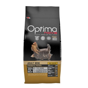 Корм в развес Optima Nova Grain Free Adult Mini Курица с картофелем для взрослых собак мелких пород, 1кг