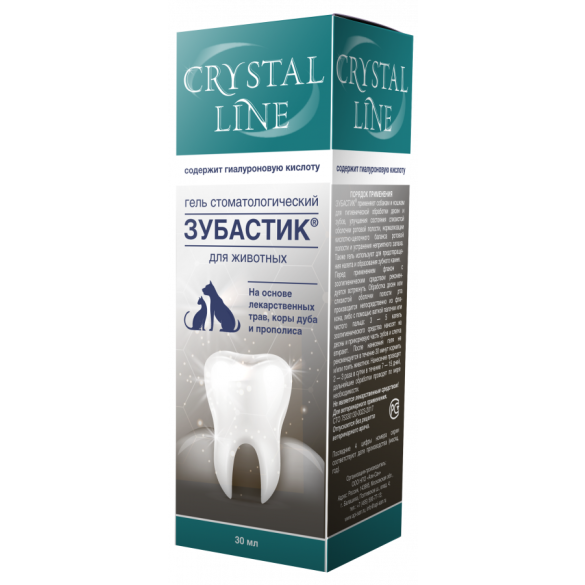 30мл Зубастик CRYSTAL LINE гель для собак и кошек