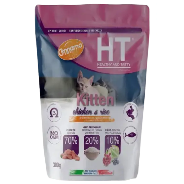 0,3кг Корм Cennamo HTC KITTEN CHICKEN/RICE для котят с Курицей и Рисом