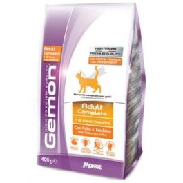 7кг Корм Gemon Cat Adult Complete CHICKEN / TURKEY для взрослых кошек с Курицей и Индейкой
