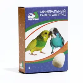 Минеральный камень "Пижон" для птиц Ракушка с углем, 90гр