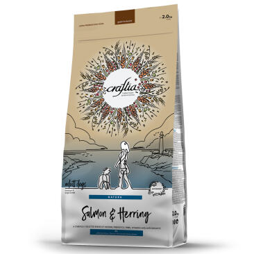2кг Корм Craftia Natura Adult Medium&Large для взрослых собак средних и крупных пород из Лосося и сельди