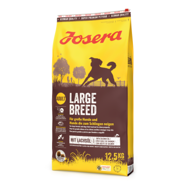 12,5кг Корм Josera Large Breed (Adult Maxi 26/16) для активных собак крупных пород с Птицей, Рисом и Семгой