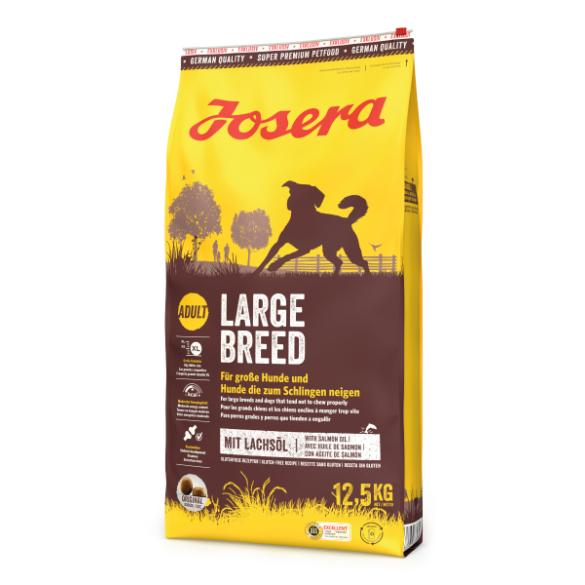 12,5кг Корм Josera Large Breed (Adult Maxi 26/16) для активных собак крупных пород с Птицей, Рисом и Семгой