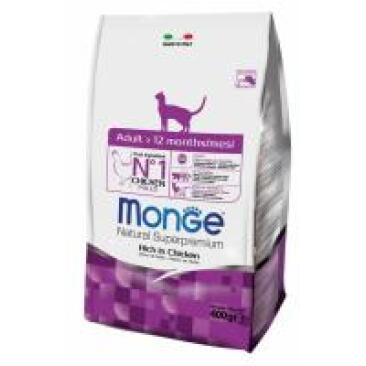 0,4кг Корм Monge Cat Adult для взрослых кошек с Курицей