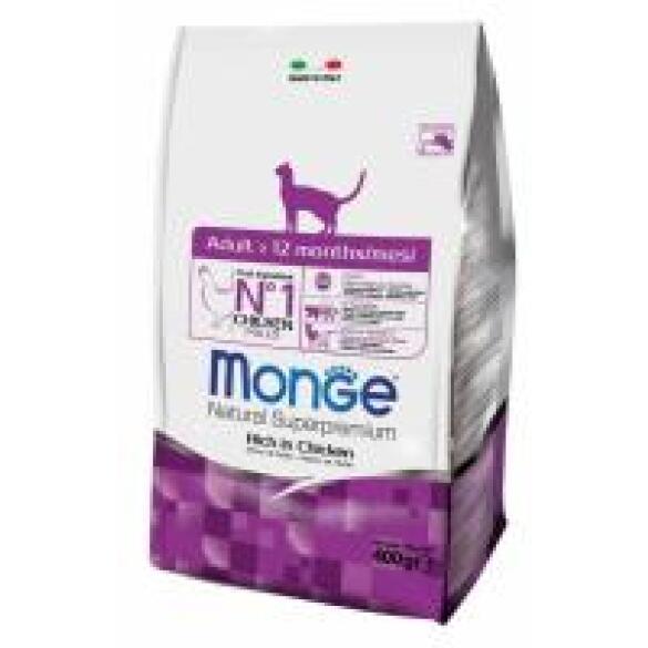0,4кг Корм Monge Cat Adult для взрослых кошек с Курицей