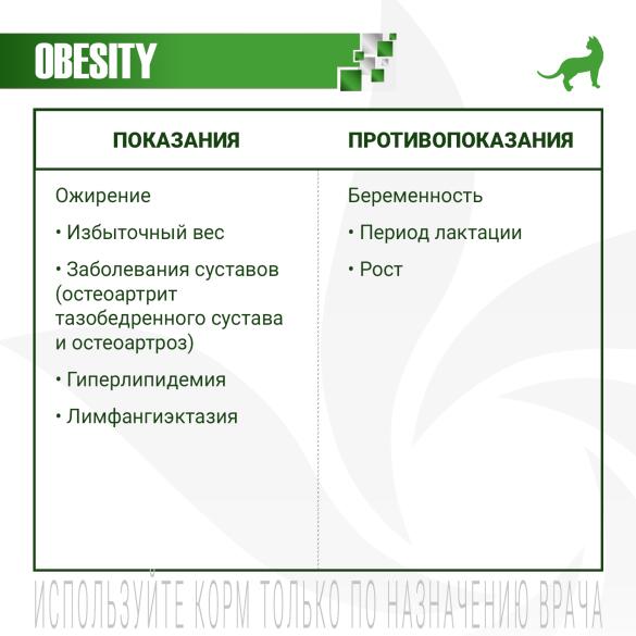 0,4кг Корм Monge VetSolution Cat Obesity Вет. диета для снижения избыточного веса кошек