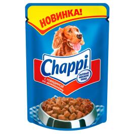 Корм CHAPPI для взрослых собак Говядина по-домашнему, 85гр