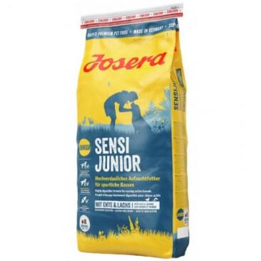 12,5кг Корм Josera SensiJunior (Junior/Sport Sensitive 30/17) для молодых собак с чувствительным пищеварением с Уткой и Лососем