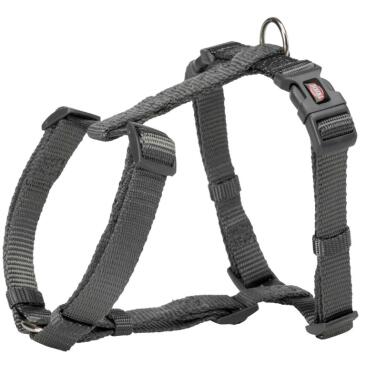 Шлея TRIXIE для собак Premium H-harness M-L 52-75см/20мм графит