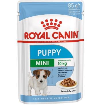 85гр Влажный корм ROYAL CANIN Mini Puppy для щенков мелких пород, в соусе (пауч)