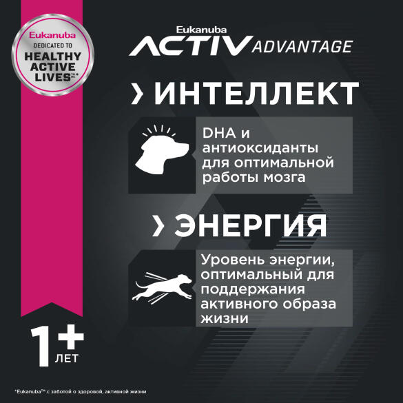 Корм в развес Eukanuba Adult Large Breed для собак крупных пород с высокой активностью, 1кг