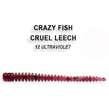 Резина Crazy Fish Cruel Leech 2'' №12, Кальмар, 8шт