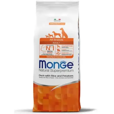 Корм в развес Monge Dog SP Monoprotein Adult Duck/Rice для взрослых собак всех пород с Уткой и рисом, 1кг