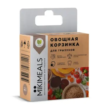 Лакомство Mikimeals Овощная корзинка для грызунов, 40гр