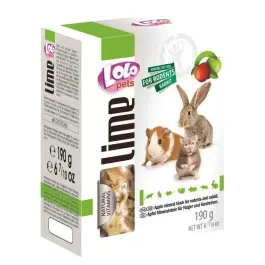 190гр Минеральный камень Lolo Pets  для грызунов с яблоком XL