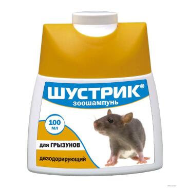 Зоошампунь "Шустрик" для грызунов увлажняющий дезодорирующий 100мл
