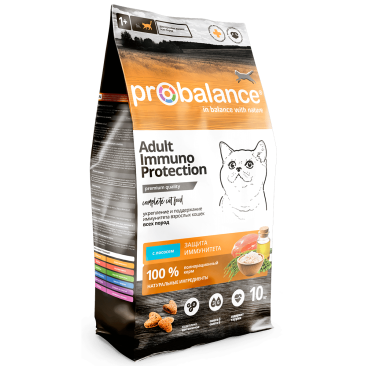 1,8кг Корм ProBalance Immuno Protectiion для кошек, лосось