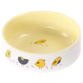 Миска Angamara с птичками 350мл, Желтая