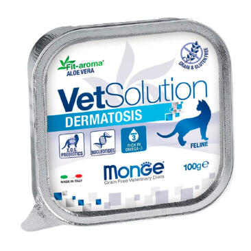 100гр Влажный корм Monge VetSolution Cat Dermatosis Вет. диета для кошек c заболеваниями кожи
